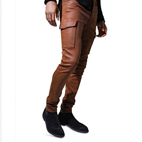 Monfrere - 33 Preston Cargo Pants Slim Fit Stretch Utility Coated Toffee $328 - Picture 2 of 8
